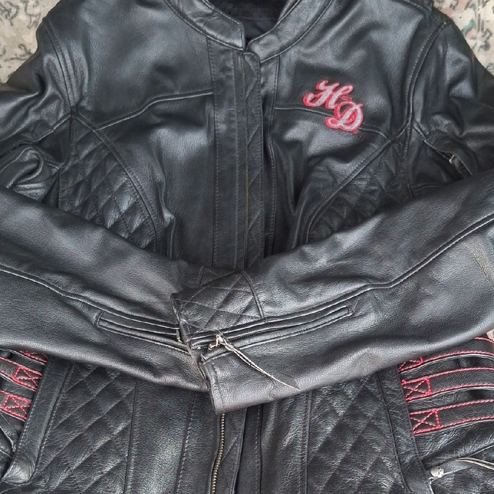 Harley-Davidson Black Leather Jacket with Logo